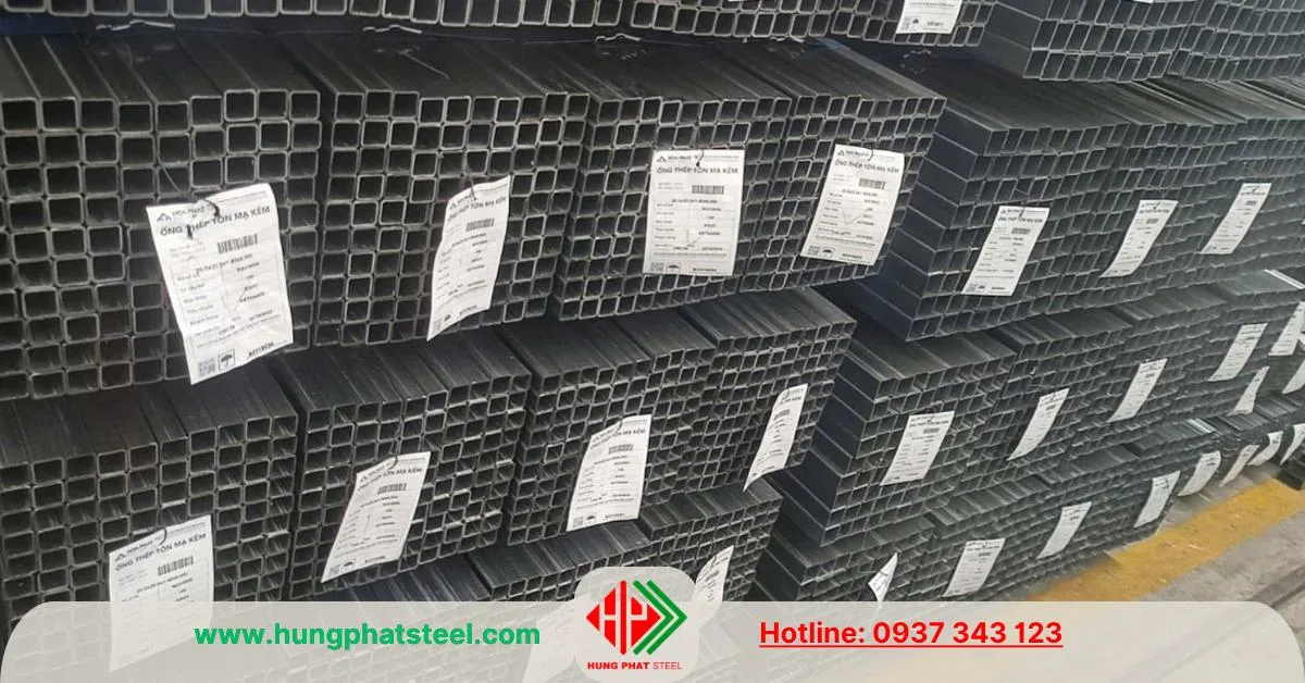 Thép hộp vuông đen 14x14 Hòa Phát