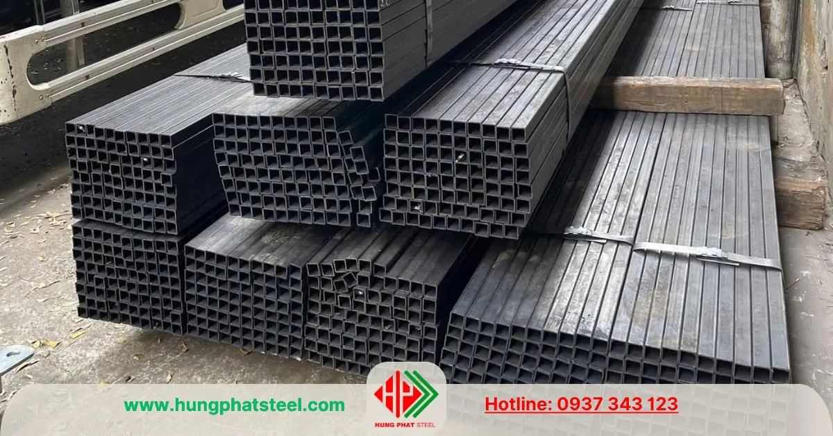 Thép hộp vuông đen 30x30 Hòa Phát
