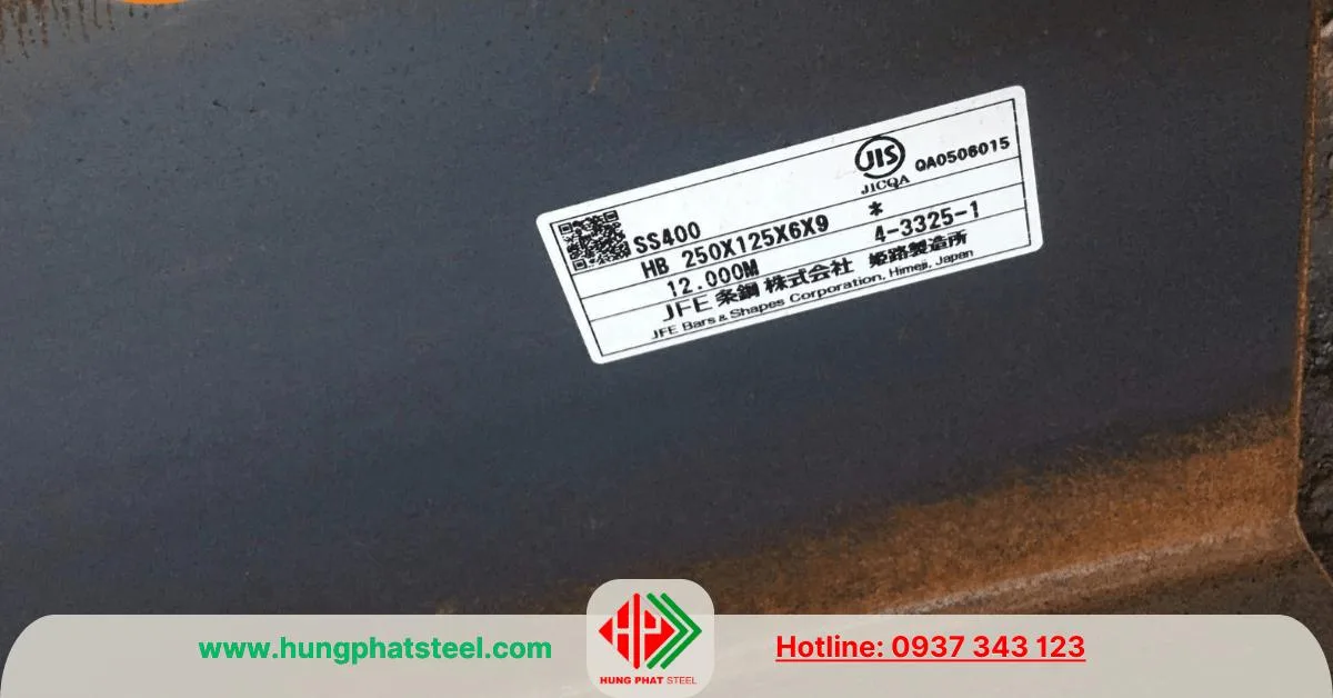 Thép i250x125 thương hiệu JFE Nhật Bản