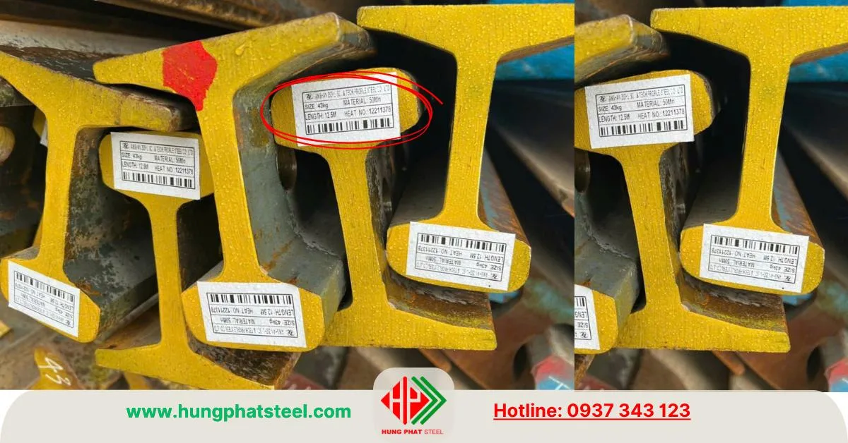 Thép ray P43 mác thép 55Mn