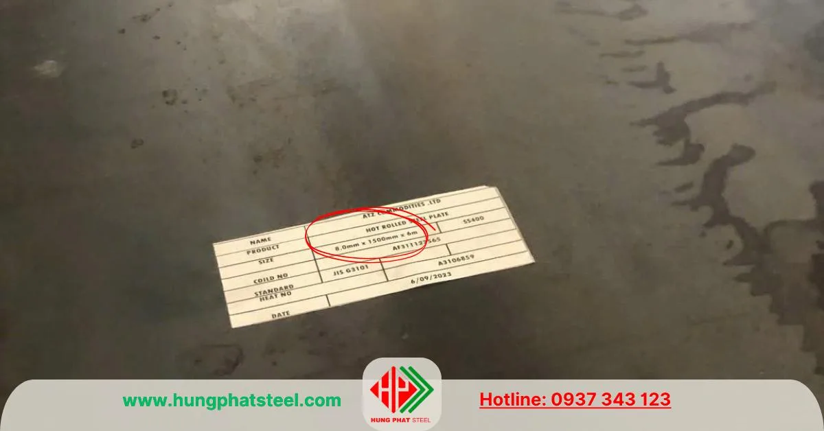 Thép tấm SS400 dày 8ly