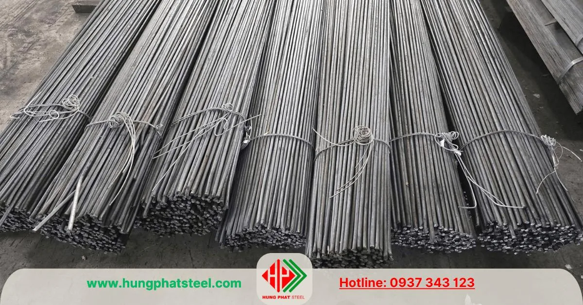 Thép tròn đặc phi 10 đen cán nóng (Láp D10)