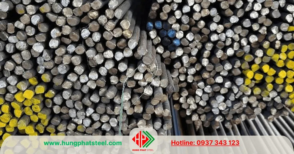 Thép tròn đặc phi 10 đen cán nóng (Láp D10)