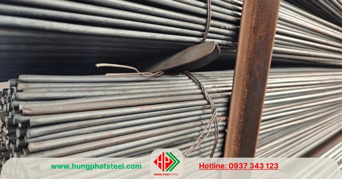 Thép tròn đặc phi 10 đen cán nóng (Láp D10)