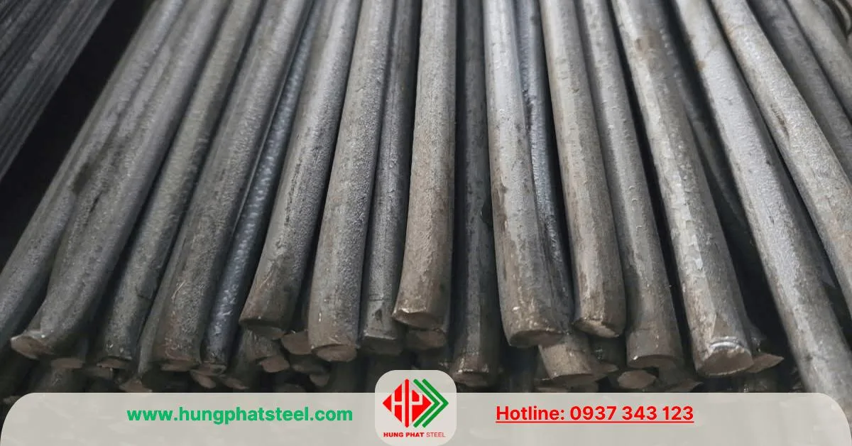 Thép tròn đặc phi 10 đen cán nóng (Láp D10)