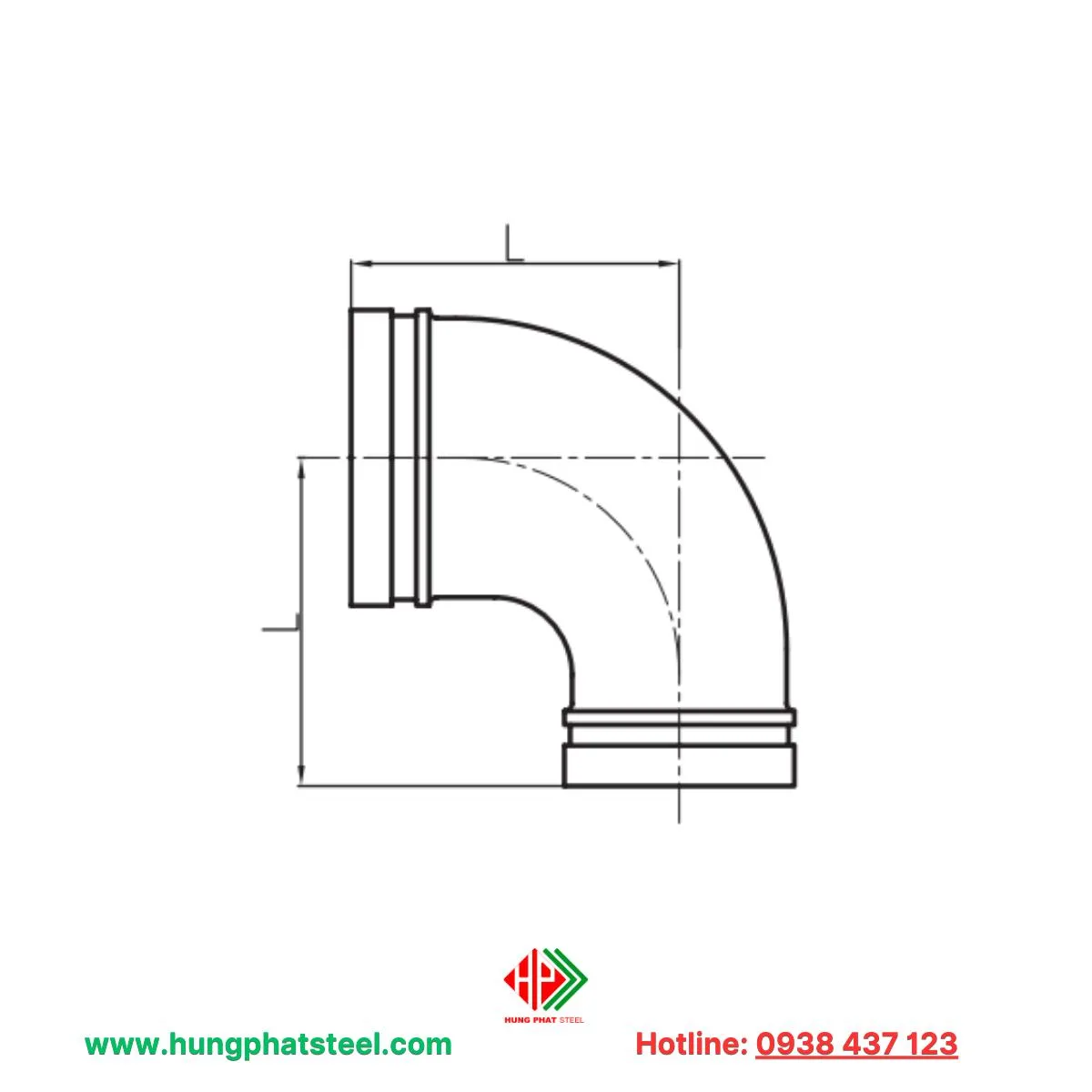 Cút nối giảm 90° - Hình ảnh 2