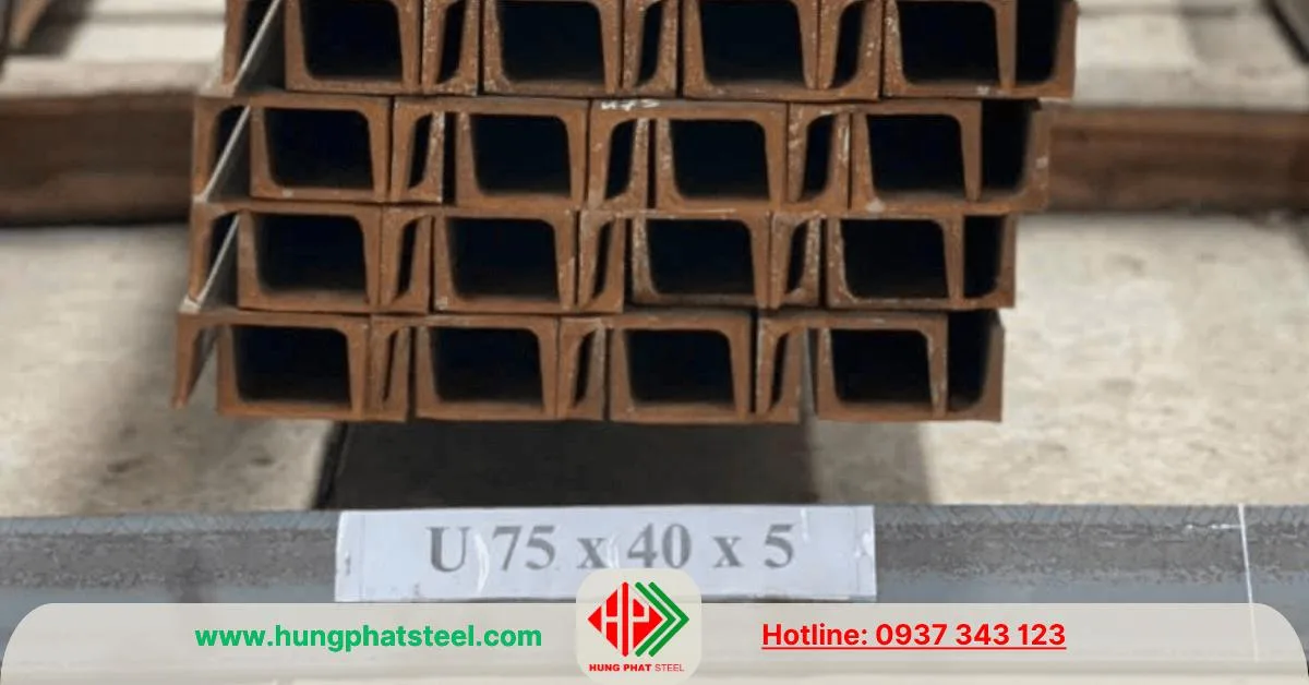 thép hình U75 x 40 x 5mm