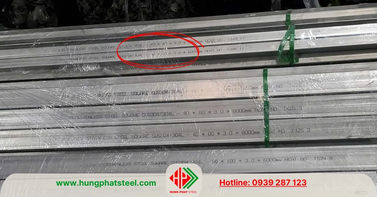 Hộp inox 40x40x3.0mm
