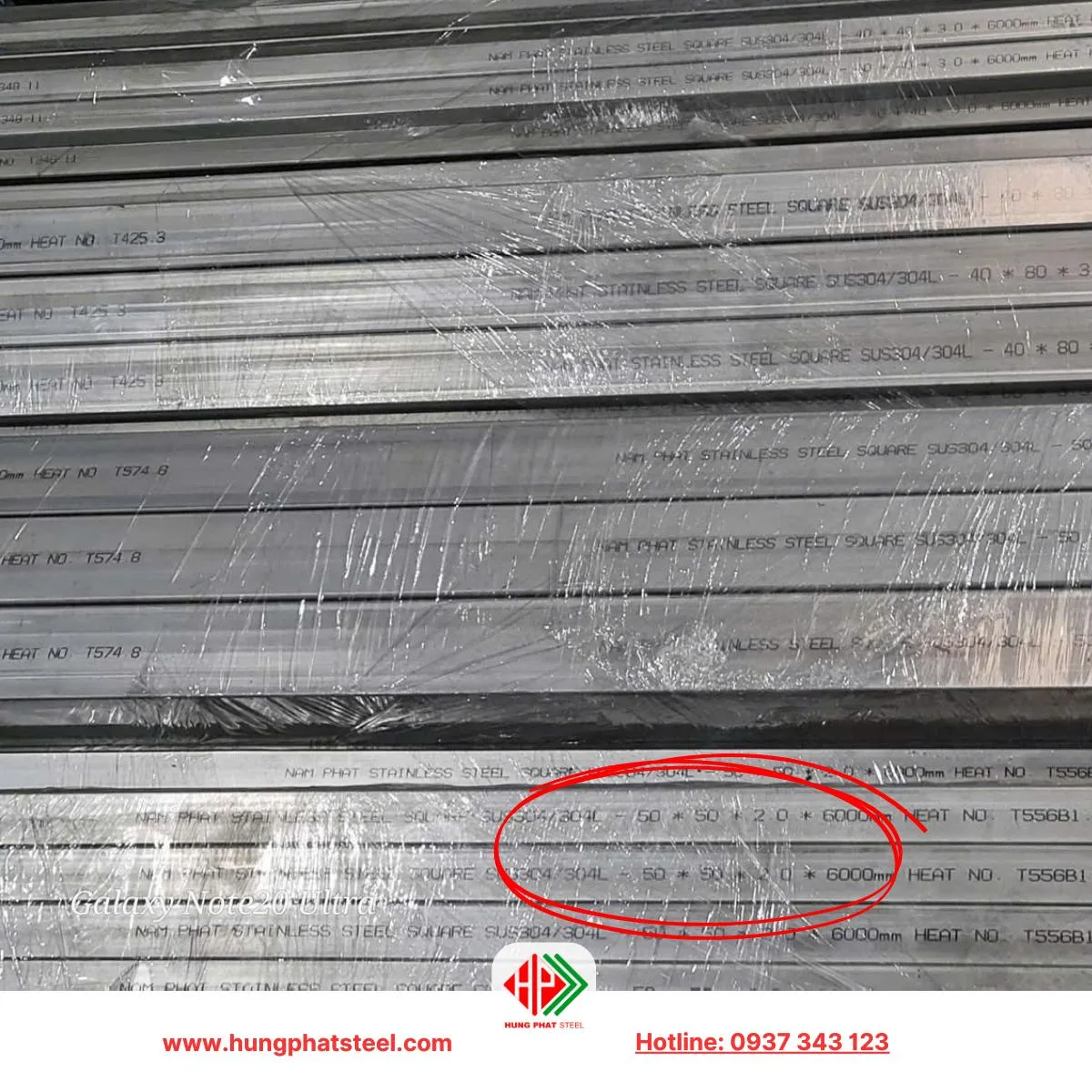 INOX hộp 50x50x2.0mm Dài 6m inox 304