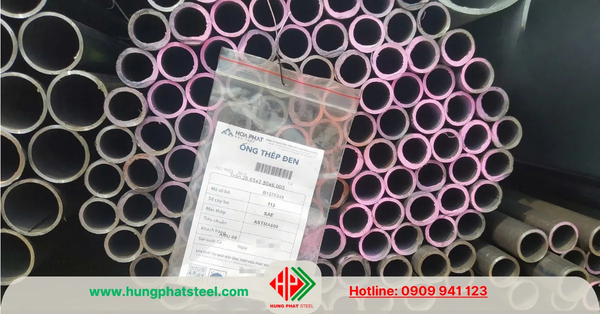 Ống thép đen phi 27 Hòa Phát (OD26.65mm)
