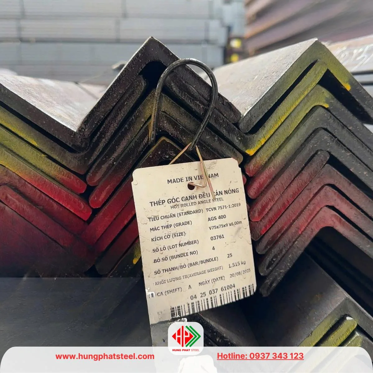 Thép V75x75x9mm Nhà Bè