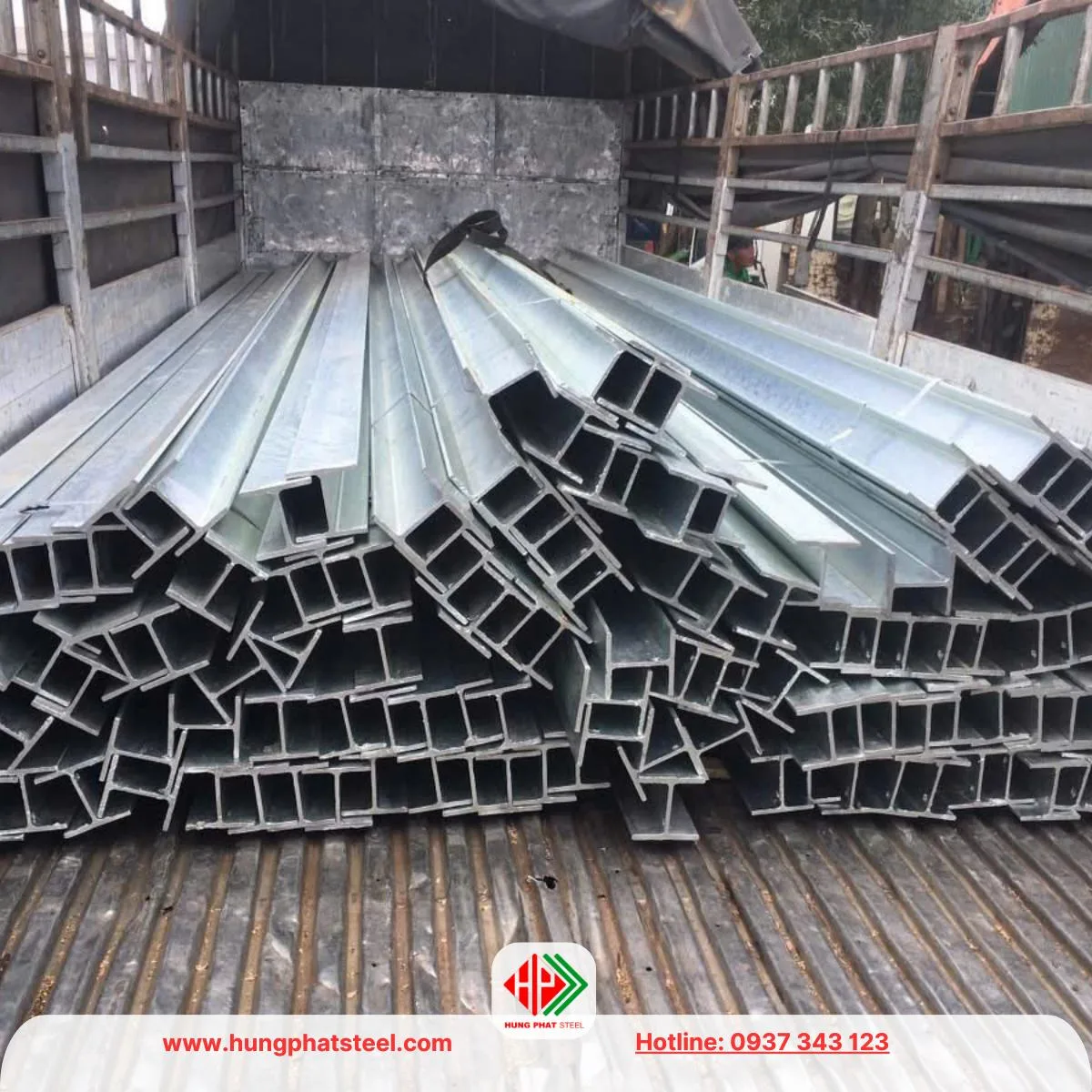 Thép hình i mạ kẽm nhúng nóng