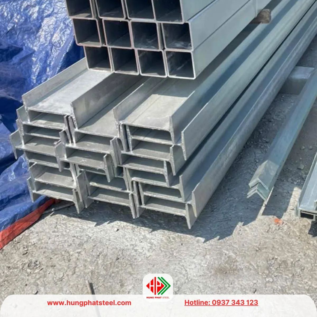 Thép hình i mạ kẽm nhúng nóng