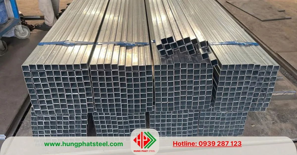Thép ống hộp vuông kẽm 30x30 Hòa Phát