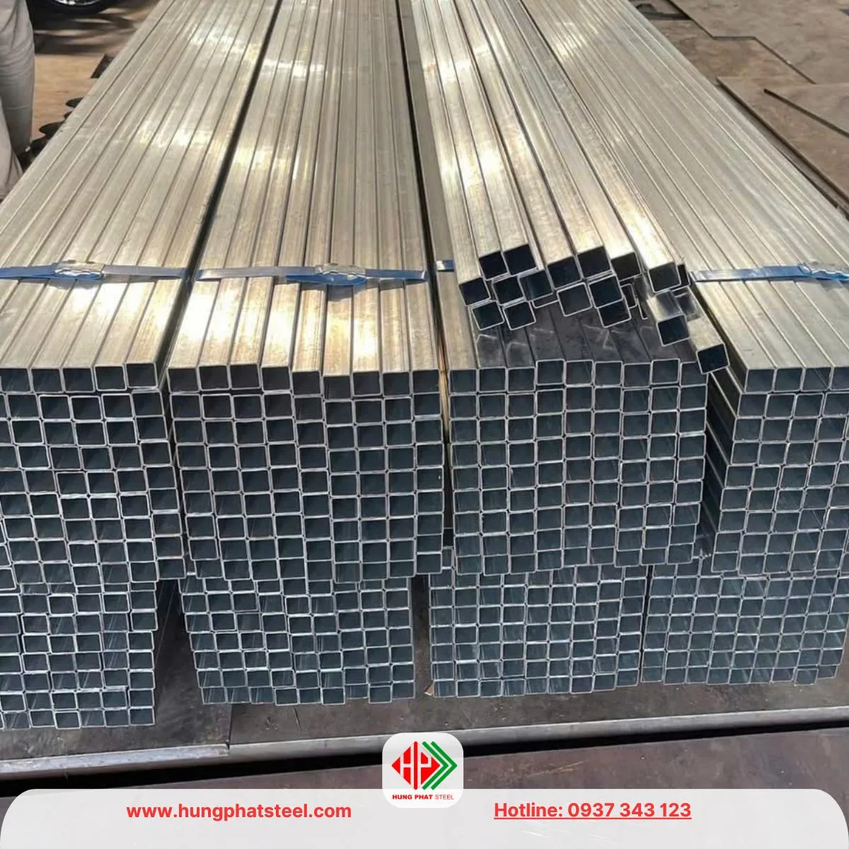 Thép ống hộp vuông kẽm 30x30 Hòa Phát