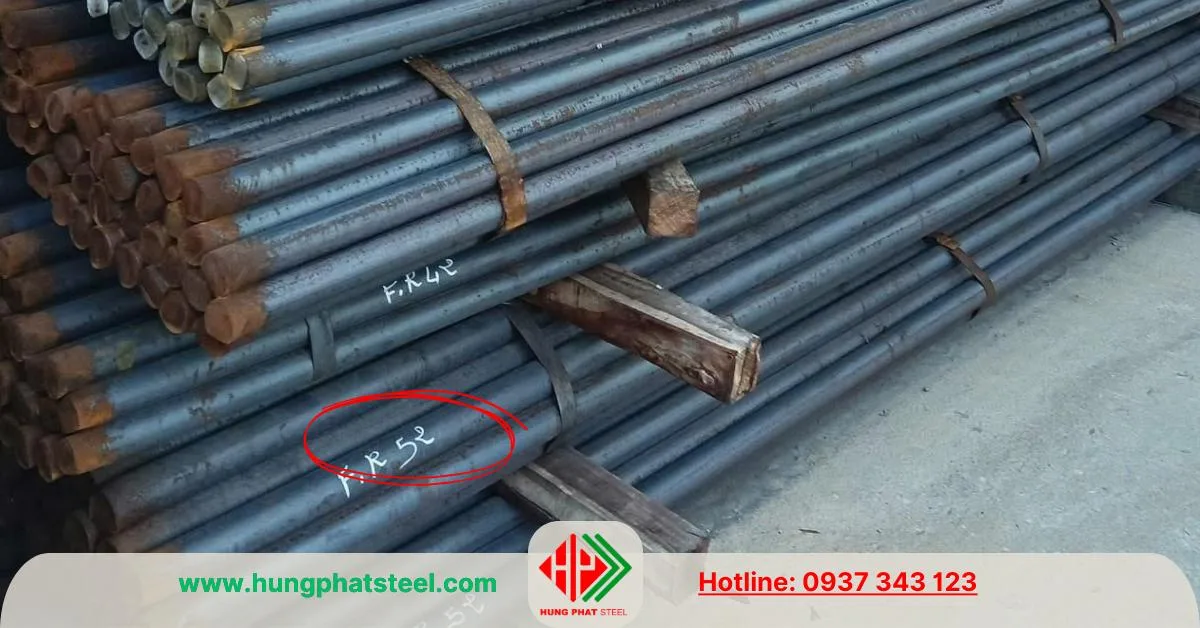 Thép tròn đặc phi 52 (Láp D52) 