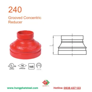 Côn đồng tâm nối rãnh 240