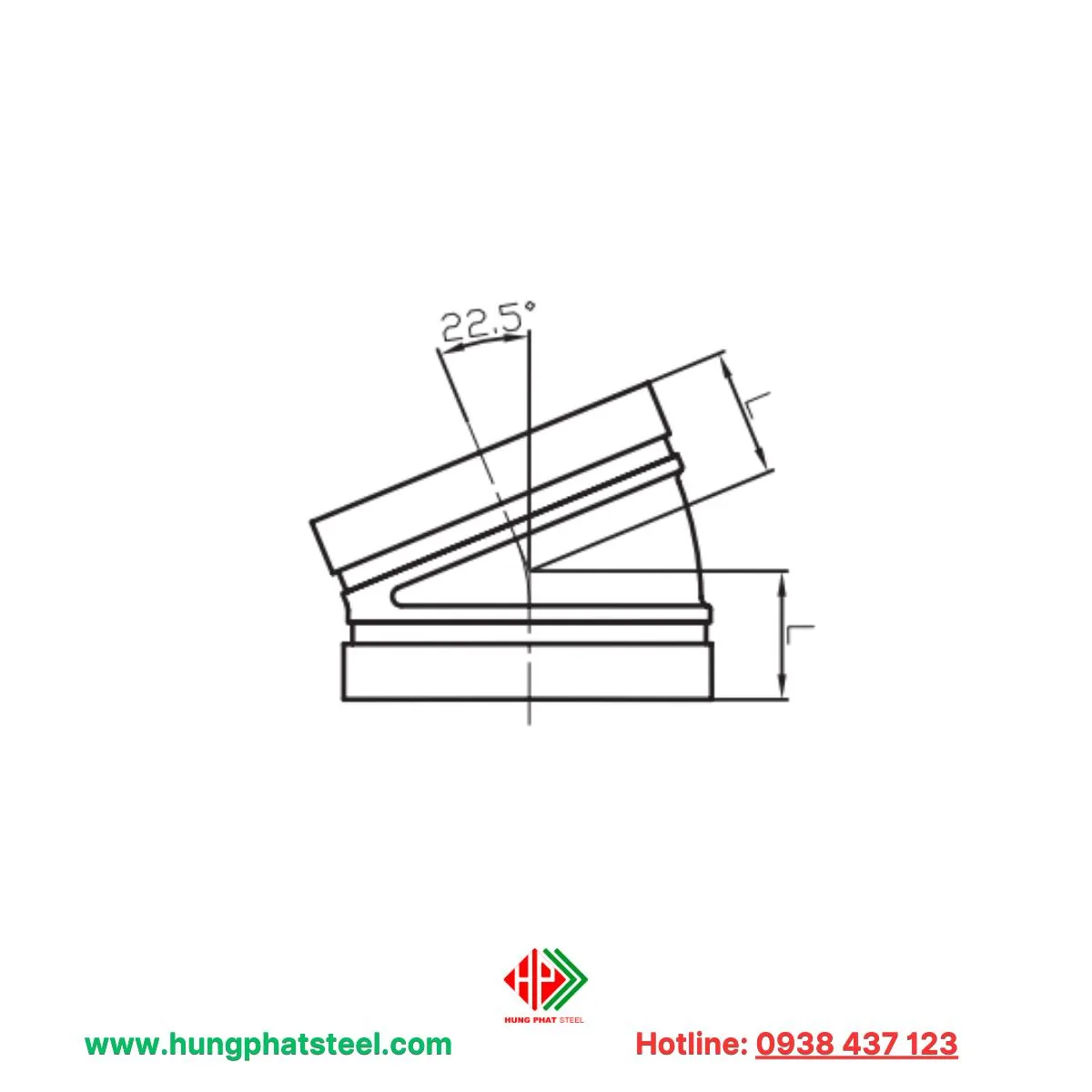 Cút 22.5° loại mỏng - Hình ảnh 2