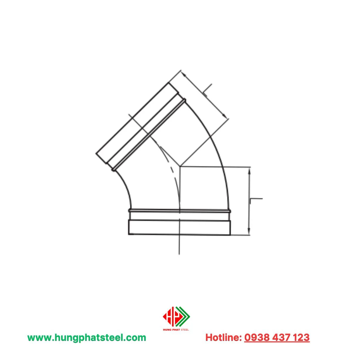 Cút nối 45° - Hình ảnh 2