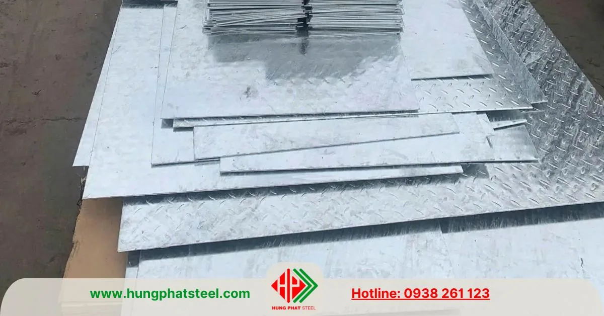 mạ kẽm nhúng nóng thép tấm gân