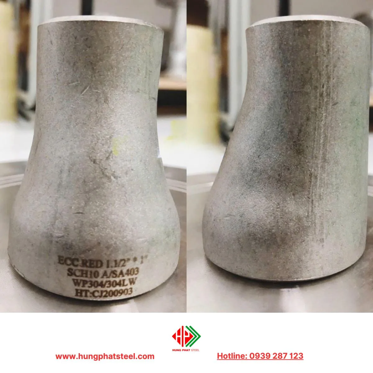 Bầu giảm inox lệch tâm