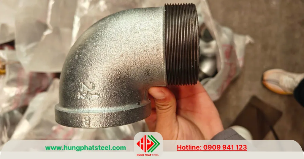Co điếu ren mạ kẽm (1 ren trong 1 ren ngoài)