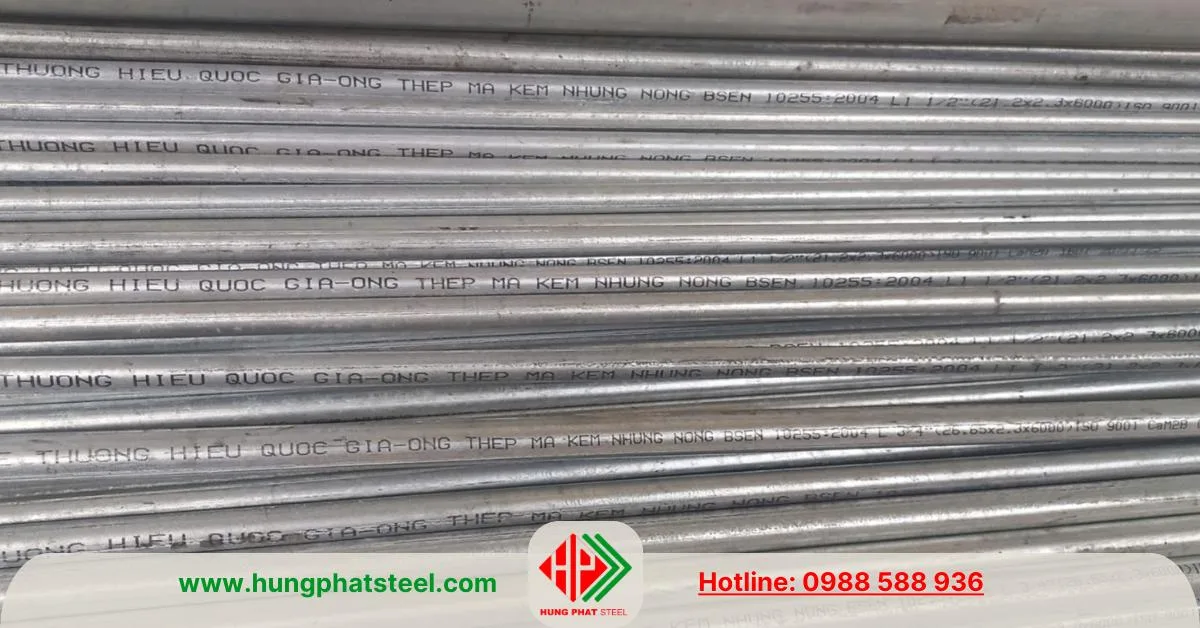 Dấu dập trên thân ống Hòa Phát