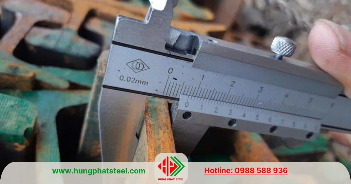 Kích thước thép ray P12