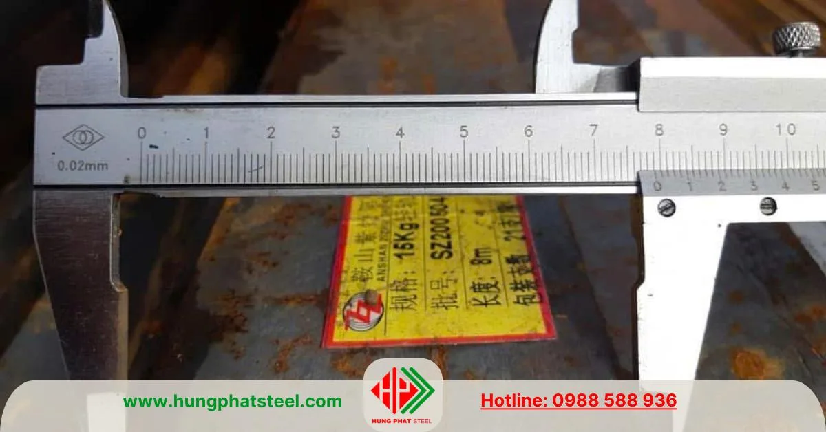 Kích thước thép ray P15