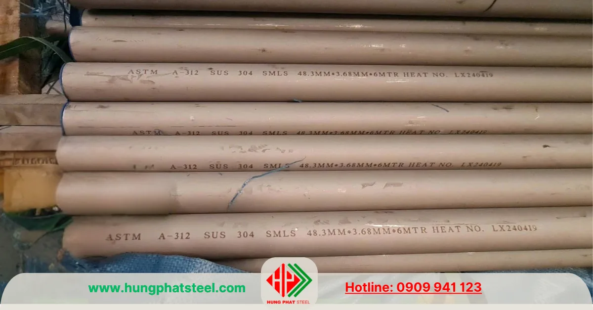 Ống Đúc INOX DN40 (Phi 49 OD48.3mm)
