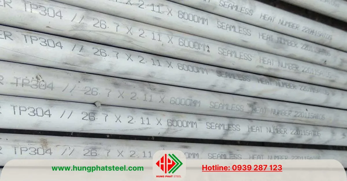 Ống đúc inox 304 DN20 (D26.7)