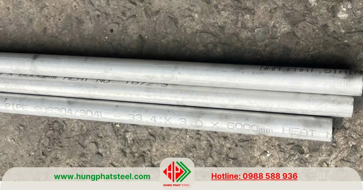Ống inox 304 phi 34 (OD33.4)