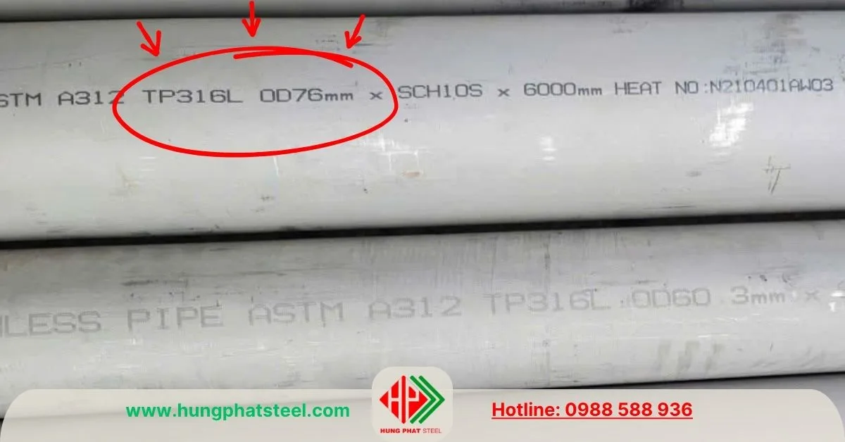 Ống inox 316 phi 76
