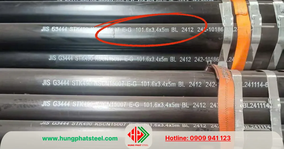 Ống thép đúc phi 101.6mm phủ sơn đen