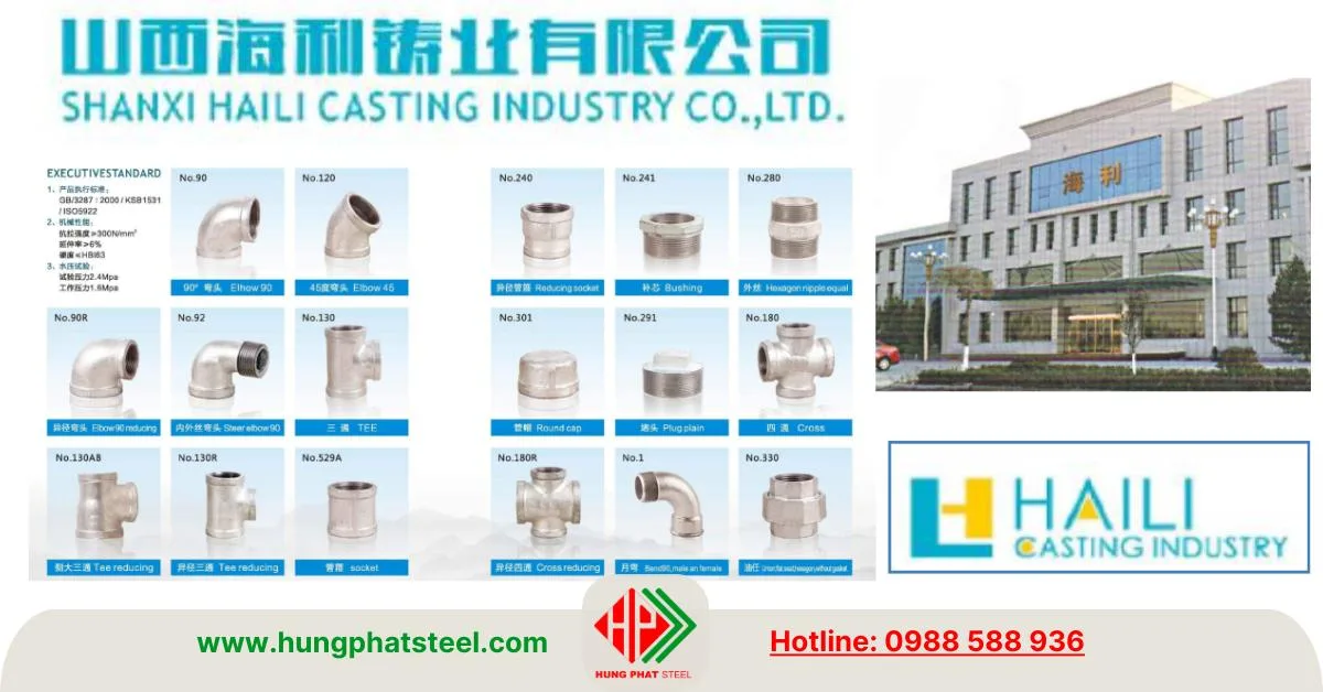 Phụ kiện ren mạ kẽm Shanxi Haili