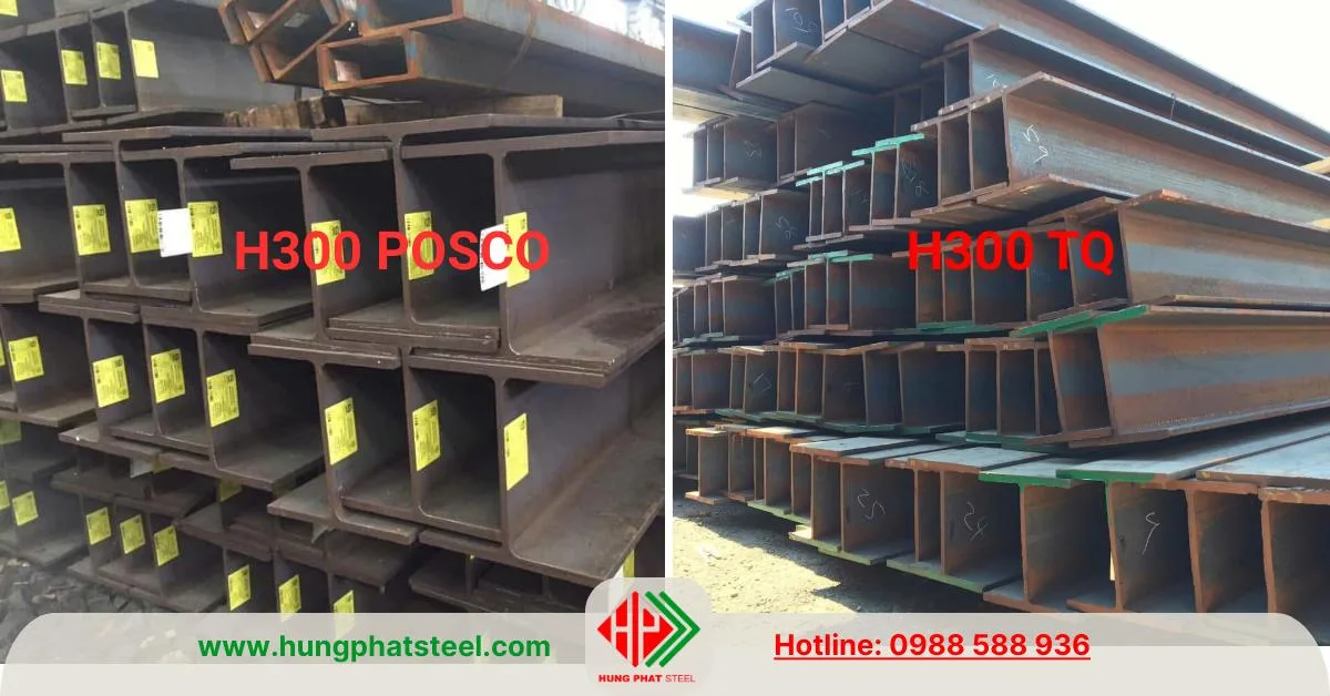 So sánh thép hình H300 Posco và hàng Trung Quốc