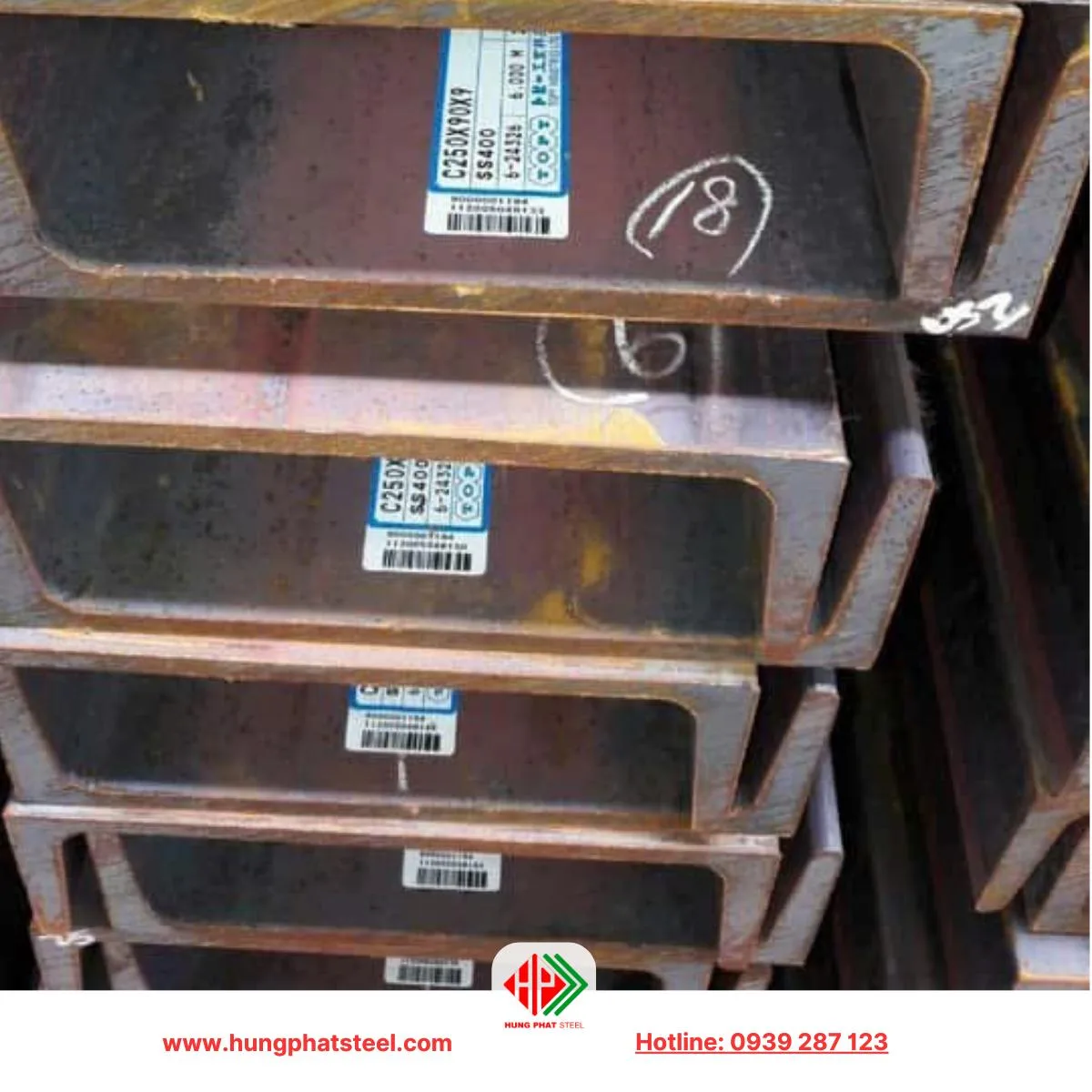 Thép U250x90 Nhật Bản