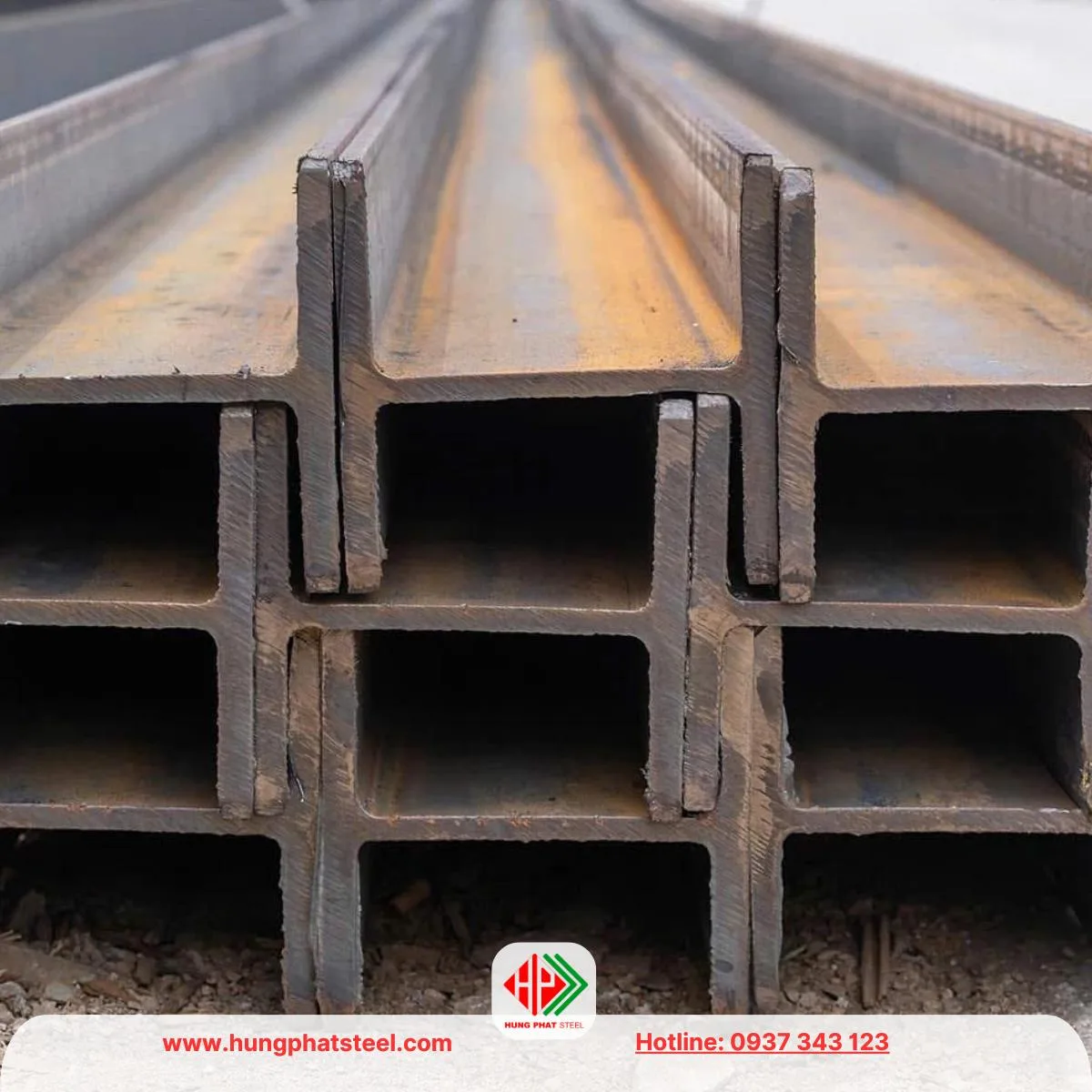 Thép hình H125 Trung Quốc (H125 × 125 × 6 × 9 mm)