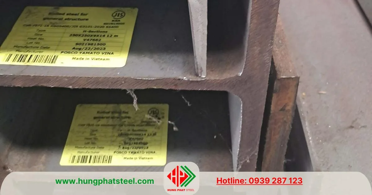 Thép hình H250x250x9x14mm