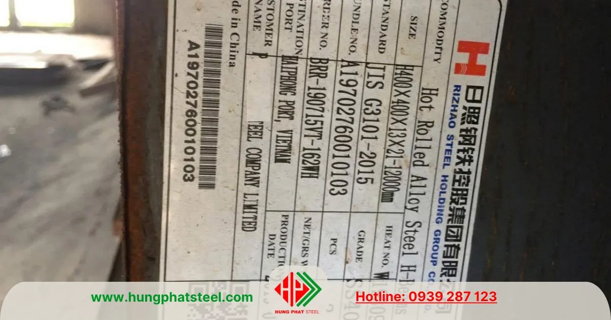 Thép hình H400 Trung Quốc của nhà máy Rizhao Steel