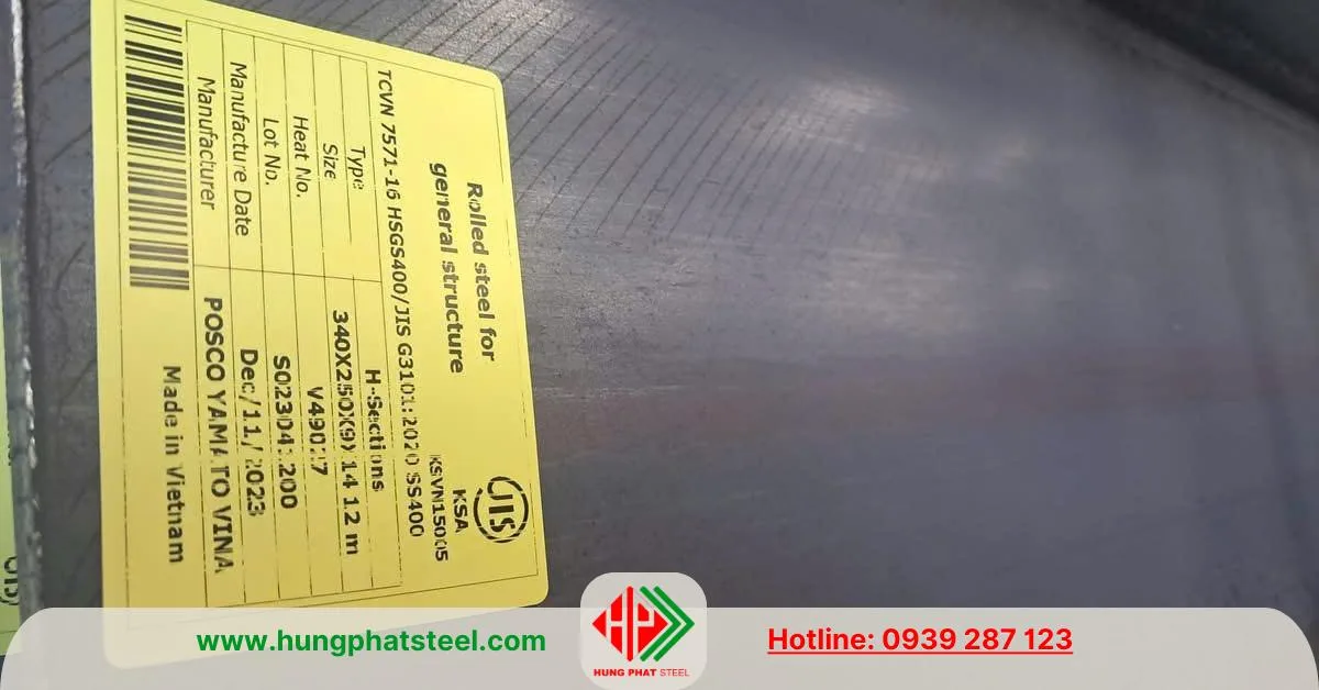 Thép hình I340x250x9x14mm