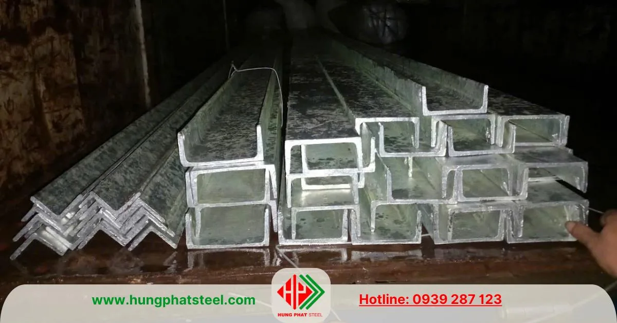 Thép hình U mạ kẽm nhúng nóng