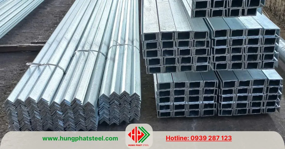 Thép hình U mạ kẽm nhúng nóng