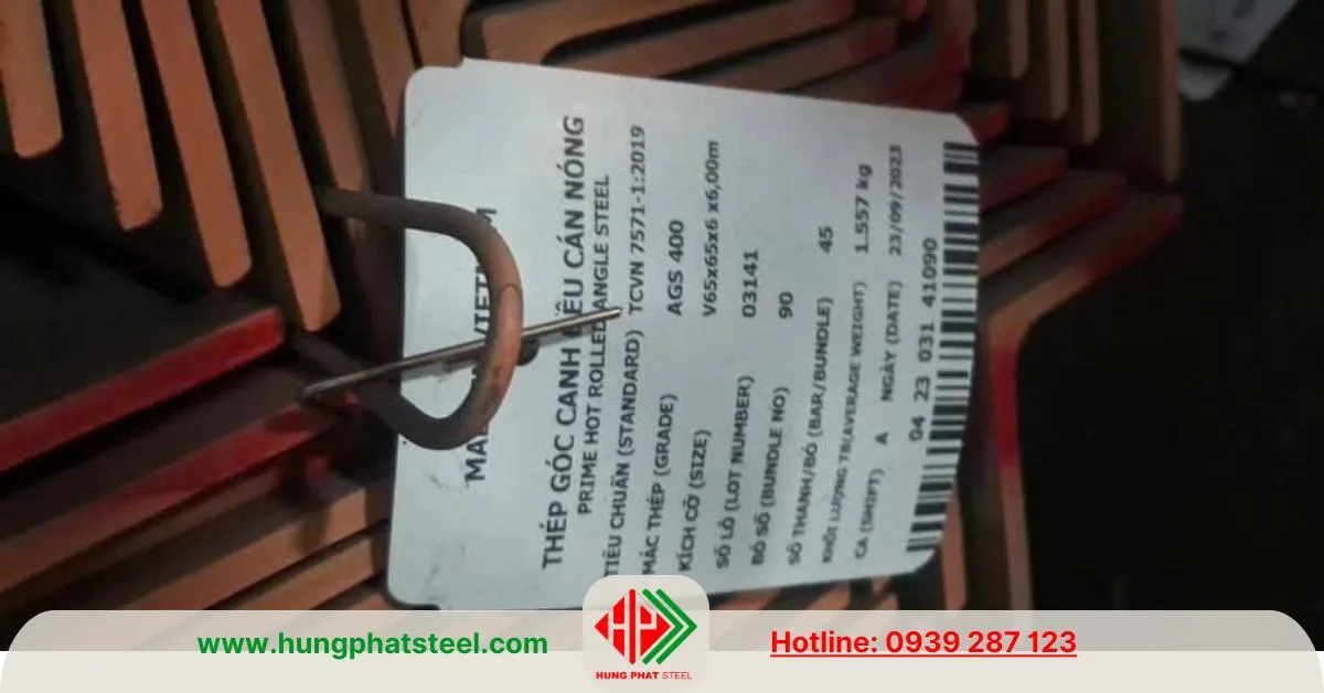 Thép hình V65x65x6mm Nhà Bè