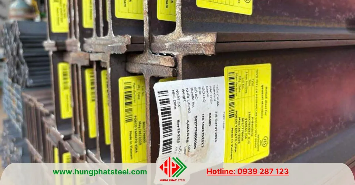 Thép i150 Posco (I150x75x5x7mm)