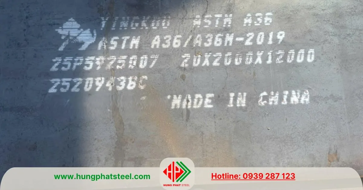 Thép tấm A36 20ly khổ 2000x12000