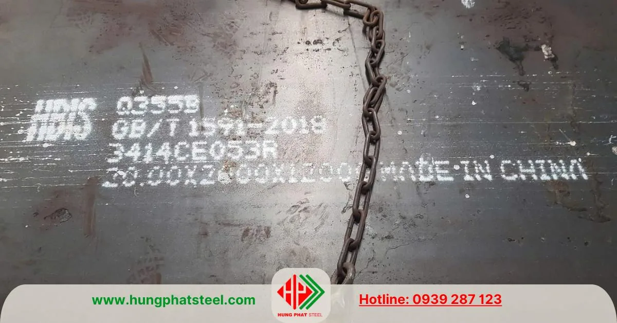 Thép tấm Q355B dày 20ly nhập khẩu TQ