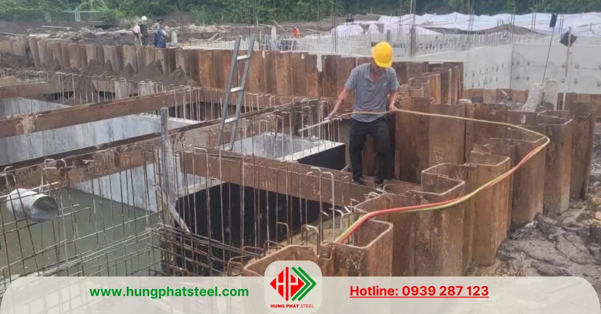 Thi công cọc cừ ván thép