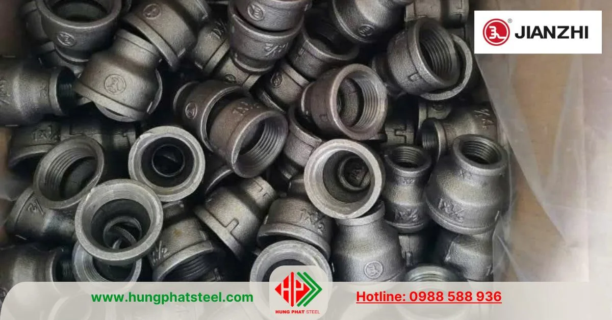 Bầu giảm ren mạ kẽm Jianzhi