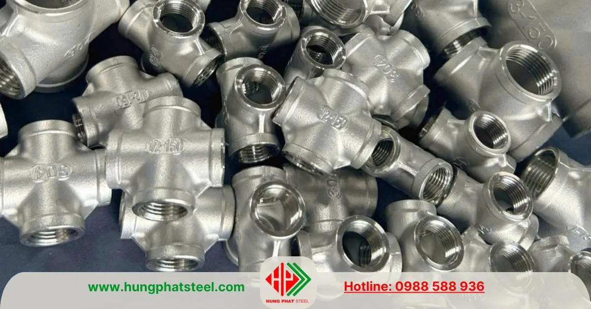 Chữ thập ren inox 304